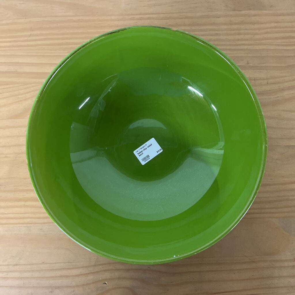 ITALIAN CLAY SALAD BOWL-Thriftique Marketplace