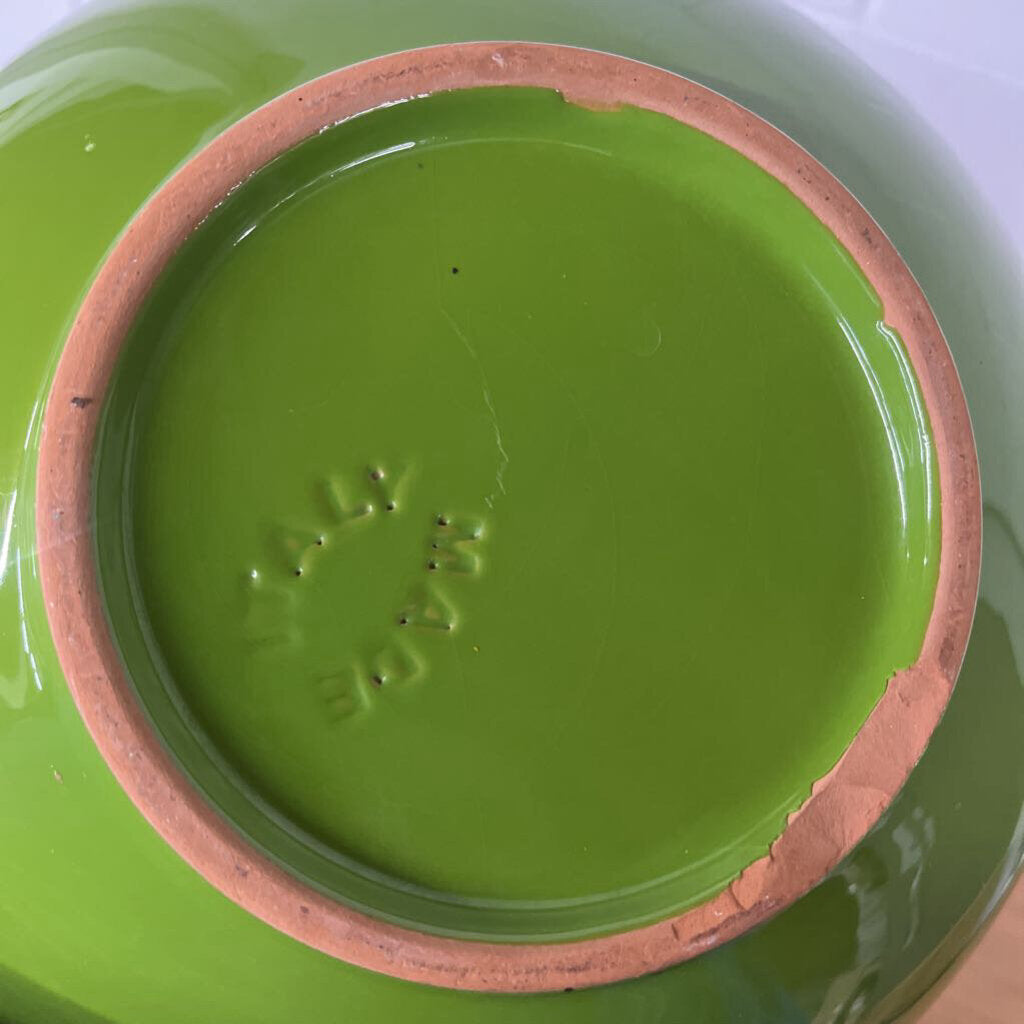 ITALIAN CLAY SALAD BOWL-Thriftique Marketplace