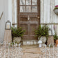 Removable Metal Lanterns with Wood Base, Set of Two