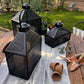 Perforated Iron Metal Lanterns, Set of Three