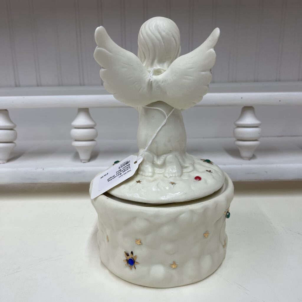 LARGE REVOLVING CHRISTMAS ANGEL MUSIC BOX-Thriftique Marketplace