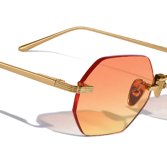 Liam Bruler Hexagon Frameless Sunglasses