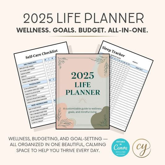 2025 Life Planner | 75+ Pages | Printable & Editable