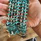 Long Blue Disk Turquoise Necklace - 26 inch