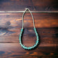 Long Blue Disk Turquoise Necklace - 26 inch