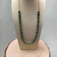Long green chip turquoise with Orange Spiny Oyster necklace - 28 inch