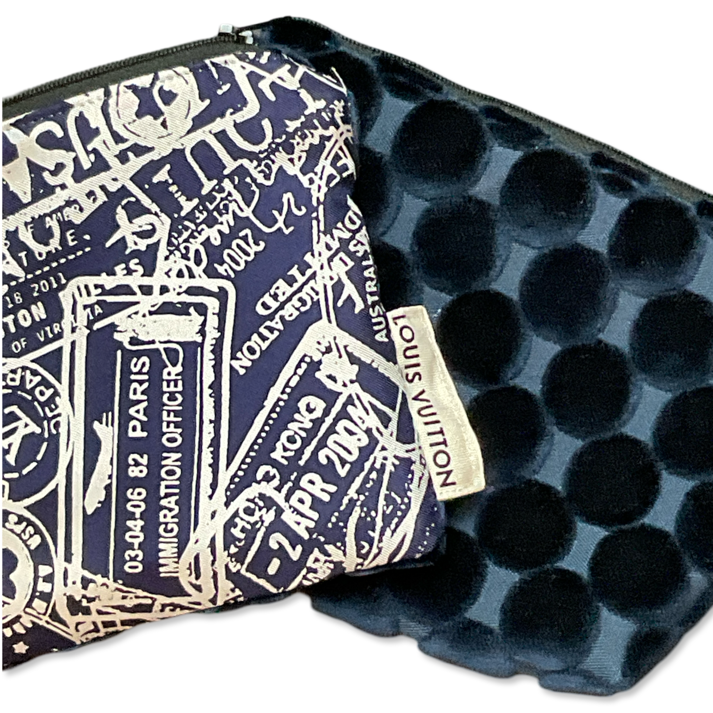 TRAVEL STAMPS VINTAGE SILK SCARF COFFEE RUN KEYCHAIN BAG
