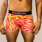 Men's Electric Zebra Boxer Trunk Underwear with Pouch