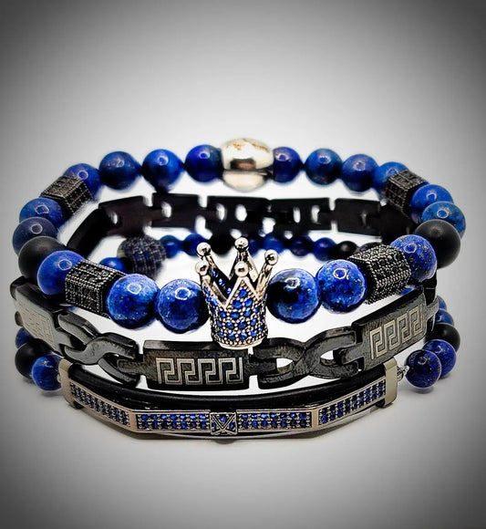 MEN'S "ROYALTY " CROWN BRACELET SET
