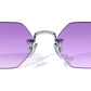 Milan Violette Hexagon Frameless Sunglasses
