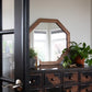 Octagon Wood Frame Mirror