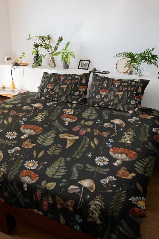 DARK FOREST PATTERN MICROFIBER DUVET COVER