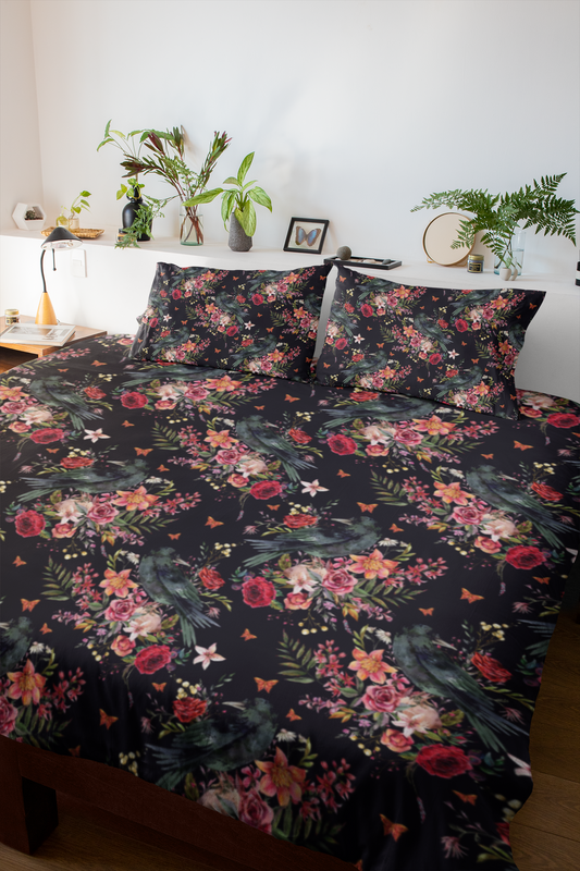 THE RAVEN OF THE WOOD MICROFIBER DUVET COVER