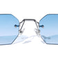 Nero Metal Hexagon Sunglasses