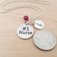 #1 NURSE CHARM PERSONALIZED STERLING SILVER NECKLACE