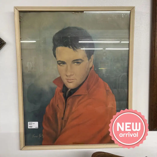 Old Elvis Wall Picture Used Art