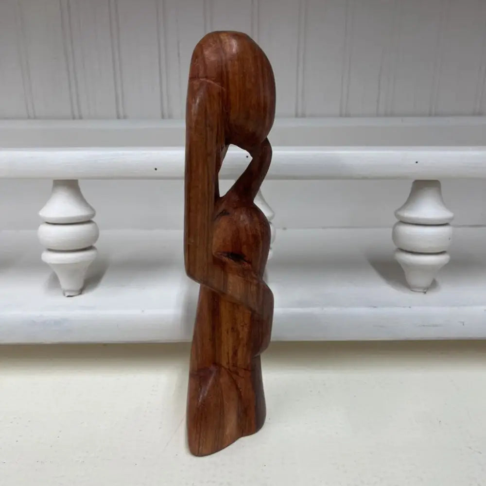 ONE CARVED THINKING MAN STATUE-Thriftique Marketplace