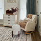 Plush Boucle Drum Ottoman, Choose Your Color