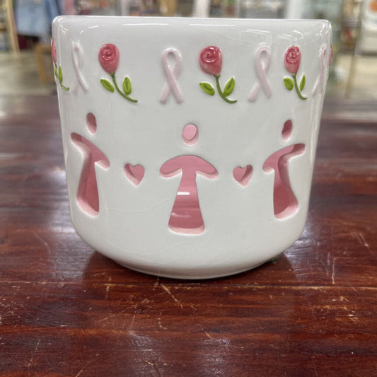 OVAL BREAST CANCER AWARENESS CATCH ALL-Thriftique Marketplace