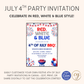 4th of July Party Invitation – Editable Canva Template