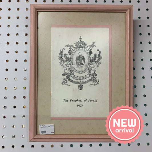 PINK FRAMED PRINT-Thriftique Marketplace