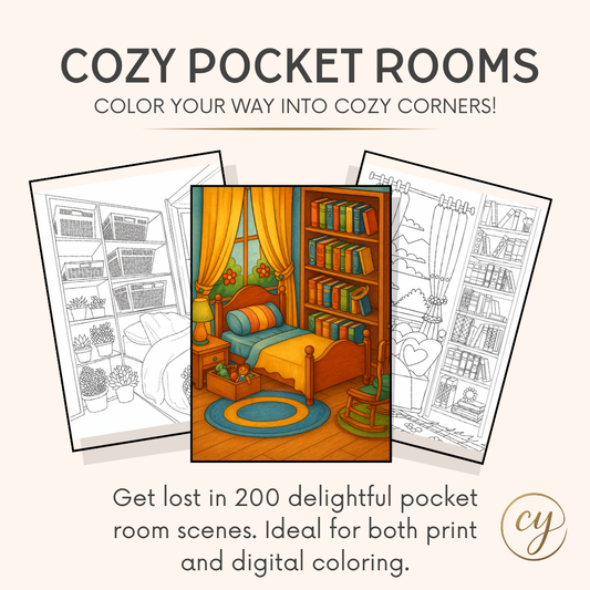 200 Cozy Pocket Room Coloring Pages – Printable PDF or Use Digitally