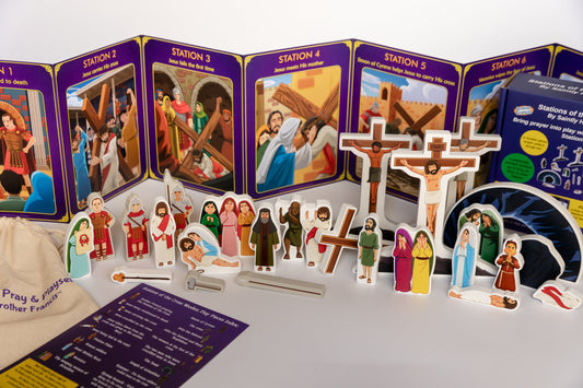 STATIONS OF THE CROSS PRAY & PLAY SET - BY SAINTLY HEART & BROTHER FRANCIS