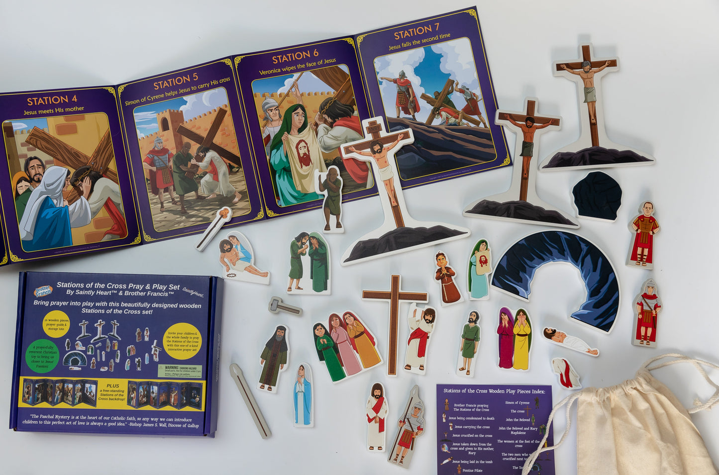 STATIONS OF THE CROSS PRAY & PLAY SET - BY SAINTLY HEART & BROTHER FRANCIS