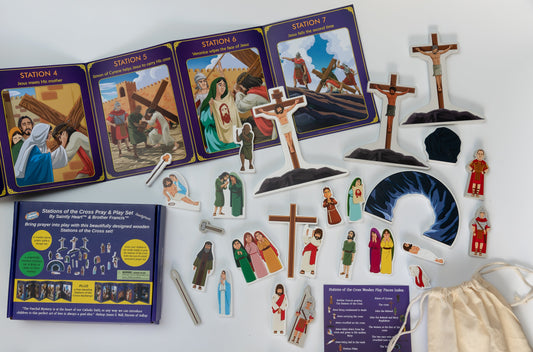 STATIONS OF THE CROSS PRAY & PLAY SET - BY SAINTLY HEART & BROTHER FRANCIS