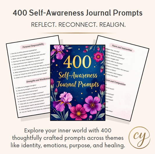 400 Self-Awareness Journal Prompts (Printable PDF)