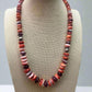 Purple and orange spiny oyster necklace - 22 inch