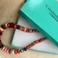 Purple and orange spiny oyster necklace - 22 inch