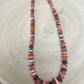 Purple and orange spiny oyster necklace - 22 inch