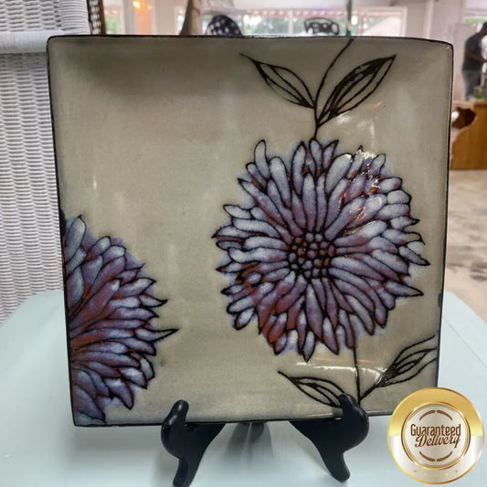 PURPLE MUM PLATE-Thriftique Marketplace