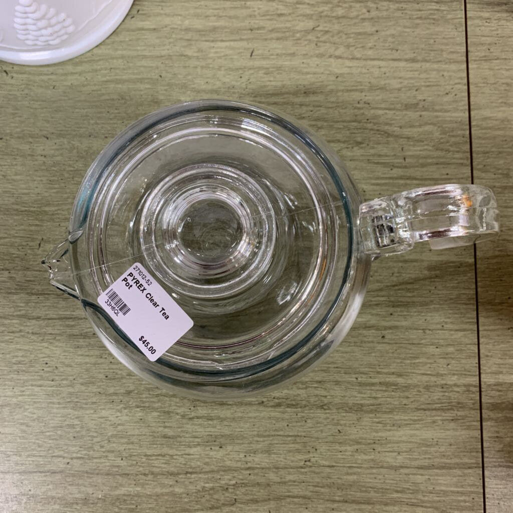 PYREX CLEAR TEA POT-Thriftique Marketplace