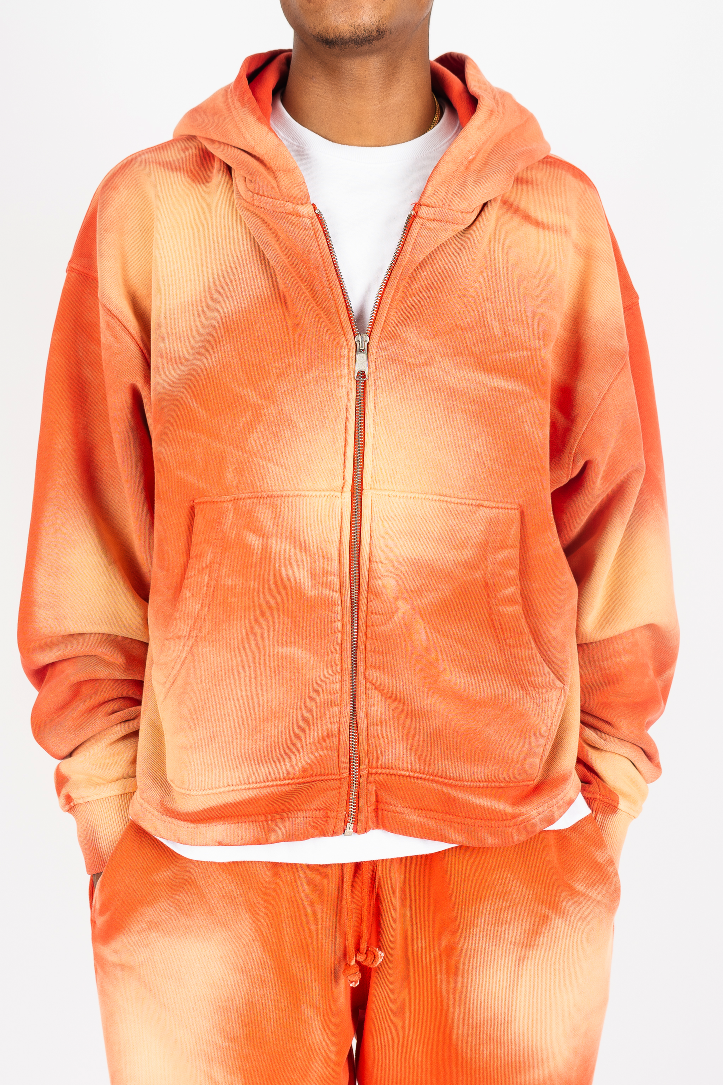 042 CLOTHING SUN-DRIED ZIP UP AND SWEATPANTS SET