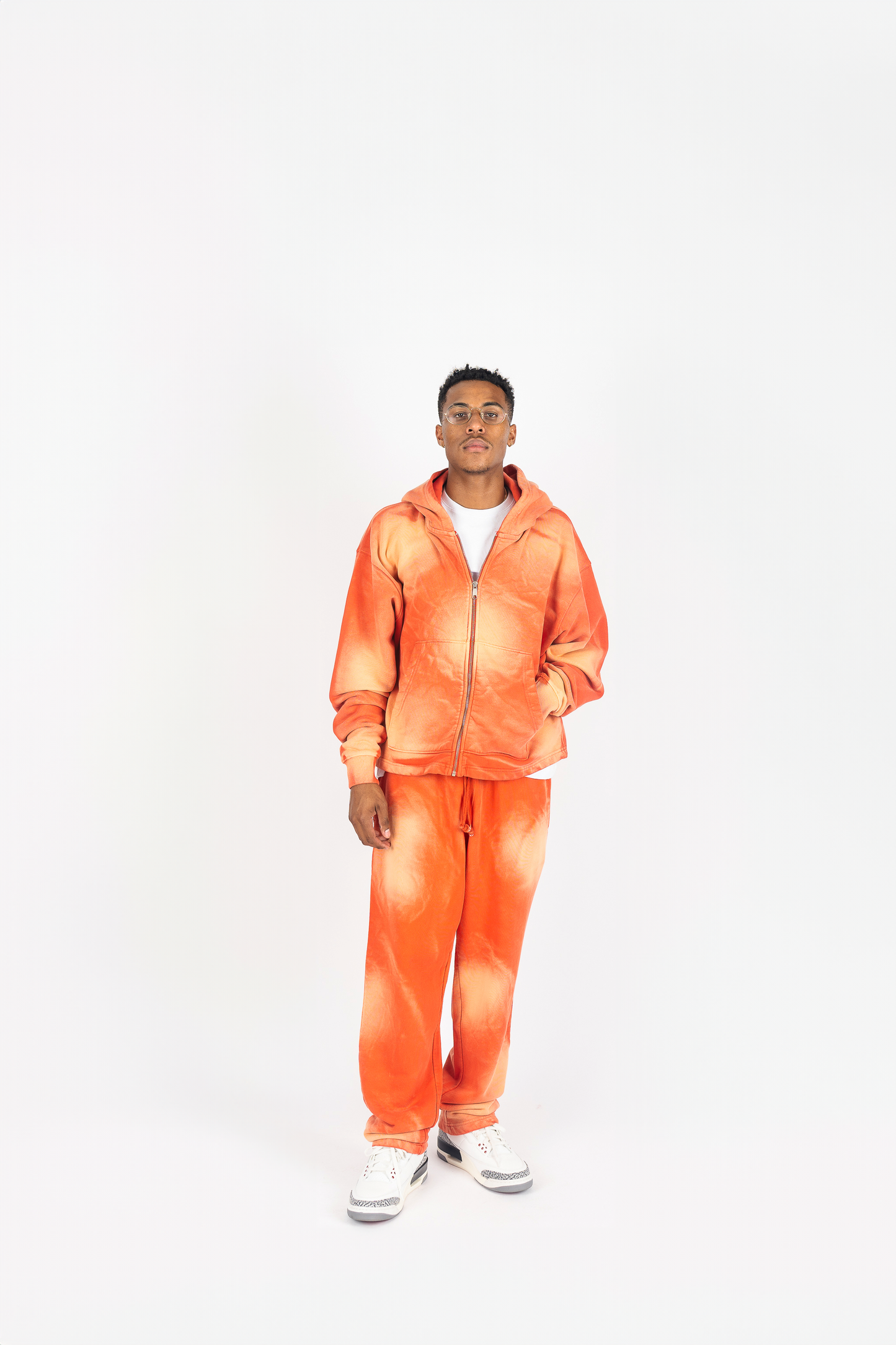 042 CLOTHING SUN-DRIED ZIP UP AND SWEATPANTS SET
