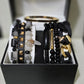 TOURMALINATED QUARTZ STACKED BRACELET SET