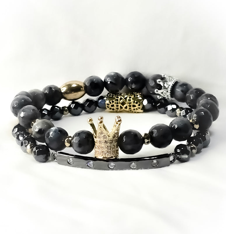 THE GOLD LARVIKITE CROWN SET