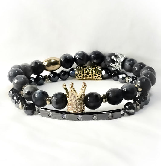 THE GOLD LARVIKITE CROWN SET