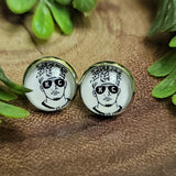 15 MAHOMES GLASS STUD EARRINGS