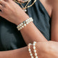 STRETCHY PINK OPAL AND PIKAKE BRACELET - AONANI