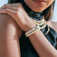 STRETCHY TAHITIAN PEARL LIGHT WOOD BRACELET - LANI