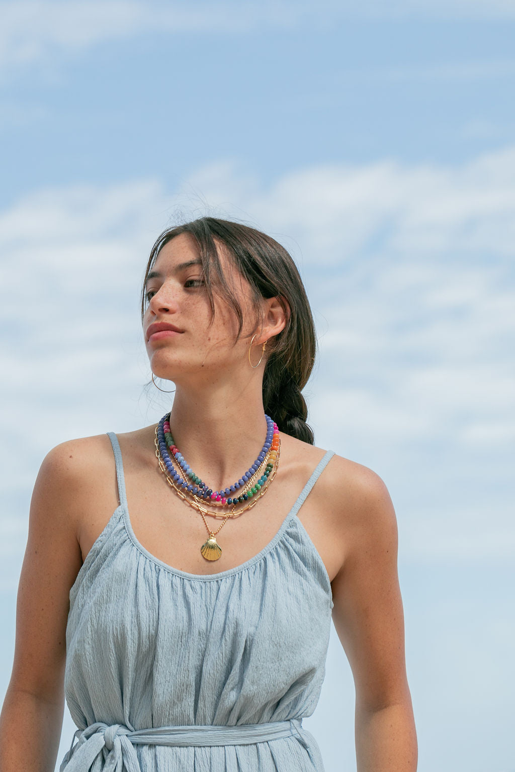 STATEMENT LARGE GOLD SEASHELL NECKLACE - KAIAPO