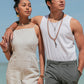 STRETCHY WHITE PEARL SANDALWOOD BRACELET - KAMAHA'O