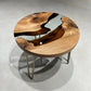 ROUND SIDE - END - ACCENT TABLE WITH STRAIGHT EDGE | VORONOI