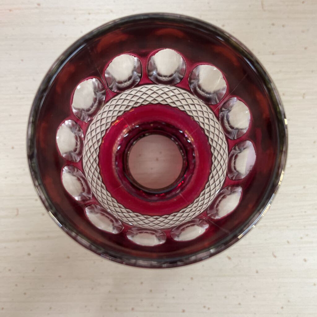 RUBY RED WINE GOBLET-Thriftique Marketplace