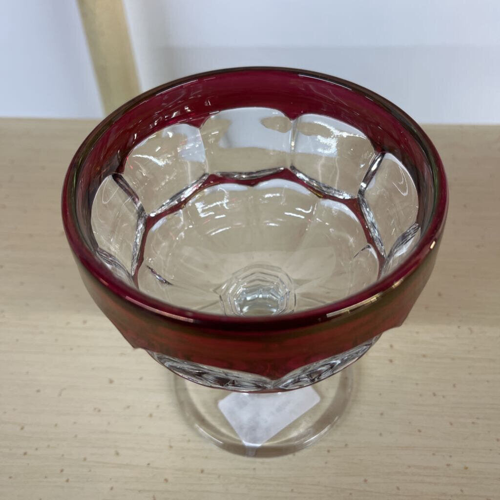 RUBY RED WINE GOBLET-Thriftique Marketplace