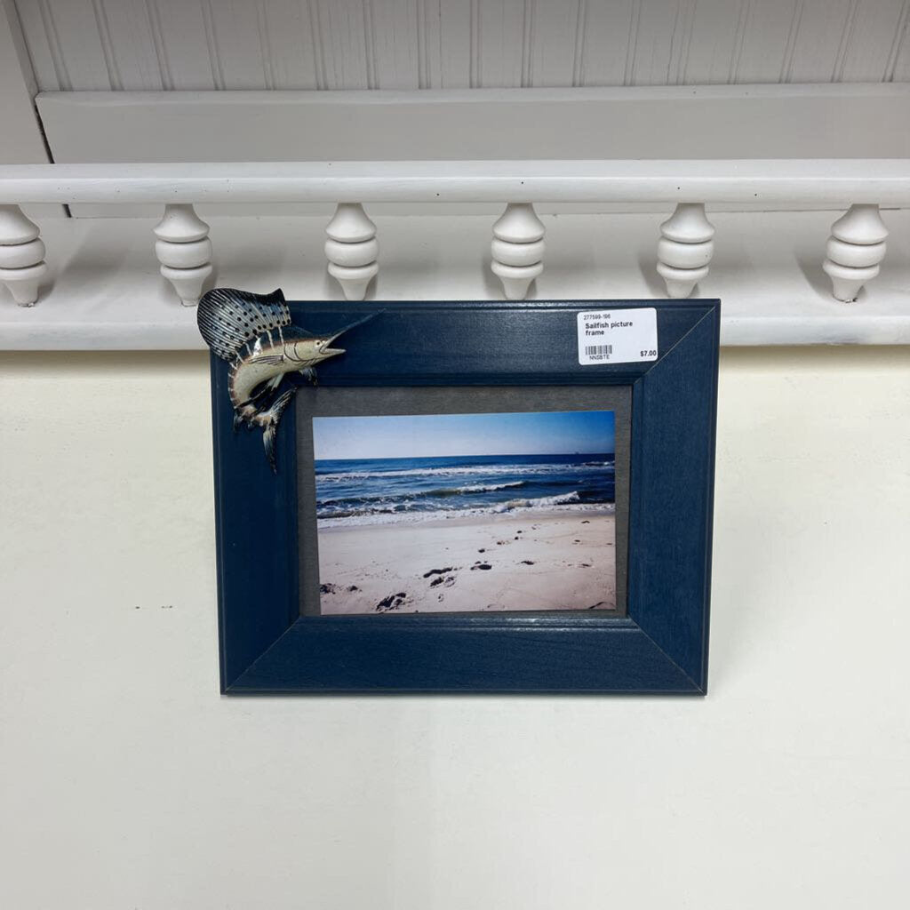 SAILFISH PICTURE FRAME-Thriftique Marketplace