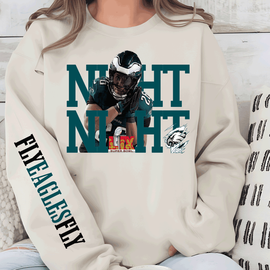 SUPER BOWL PHILADELPHIA FOOTBALL SWEATSHIRT, NIGHT NIGHT SAQUON BARKLEY, TRENDING EAGLES FAN SHIRTS, FLY EAGLES FLY, EAGLES HOODIE, SUPERBOWL GIFTS